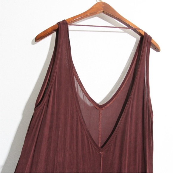 Lululemon Principal Dancer Jumpsuit *31" Midnight Maroon Cupro Sleeveless Sz 12 - Picture 9 of 13